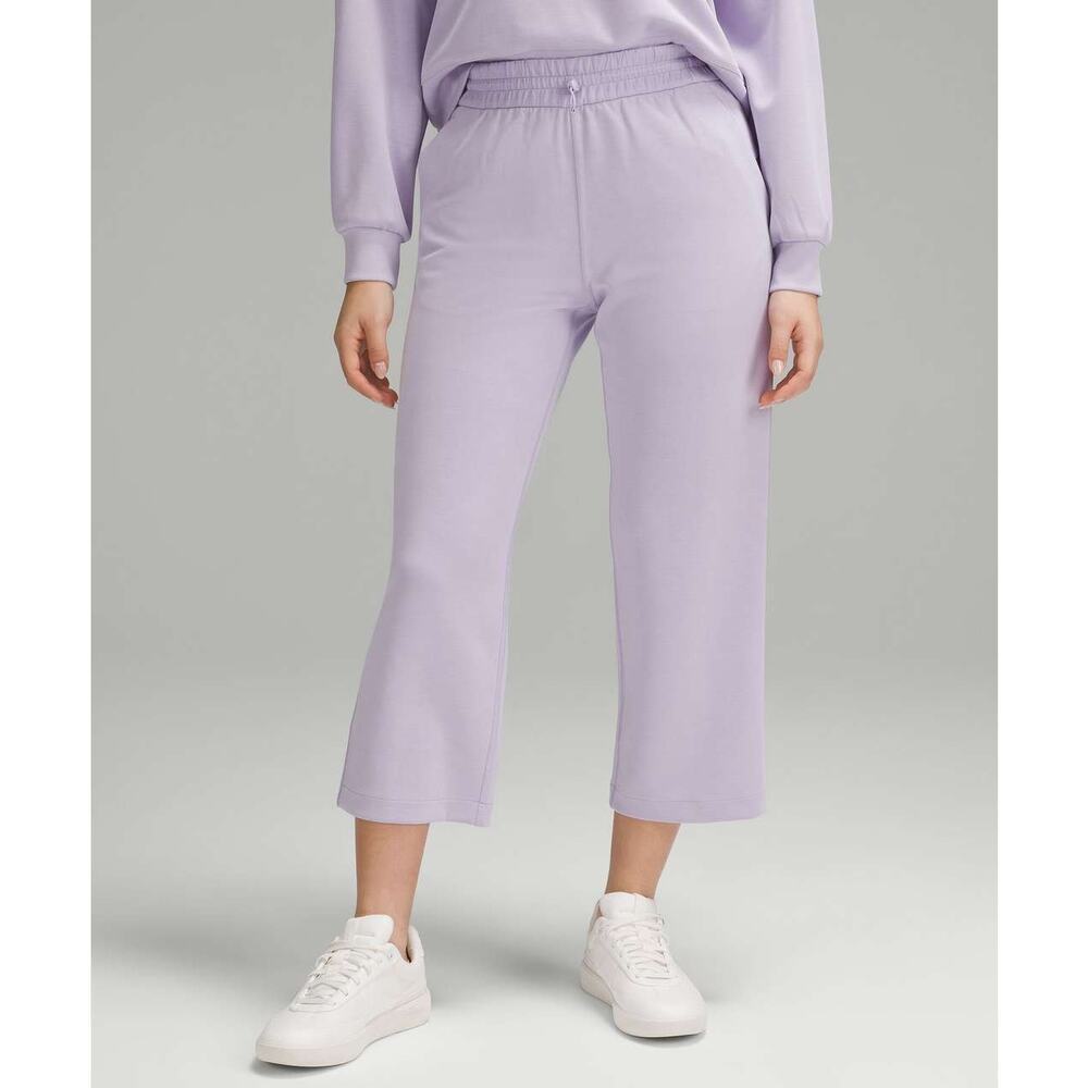 Lululemon Softstreme High-Rise Straight-Leg Cropped Pant Lilac Ether Size 8